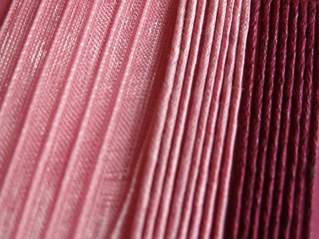 boutique scrapbooking elaia - carte de fils et rubans rose